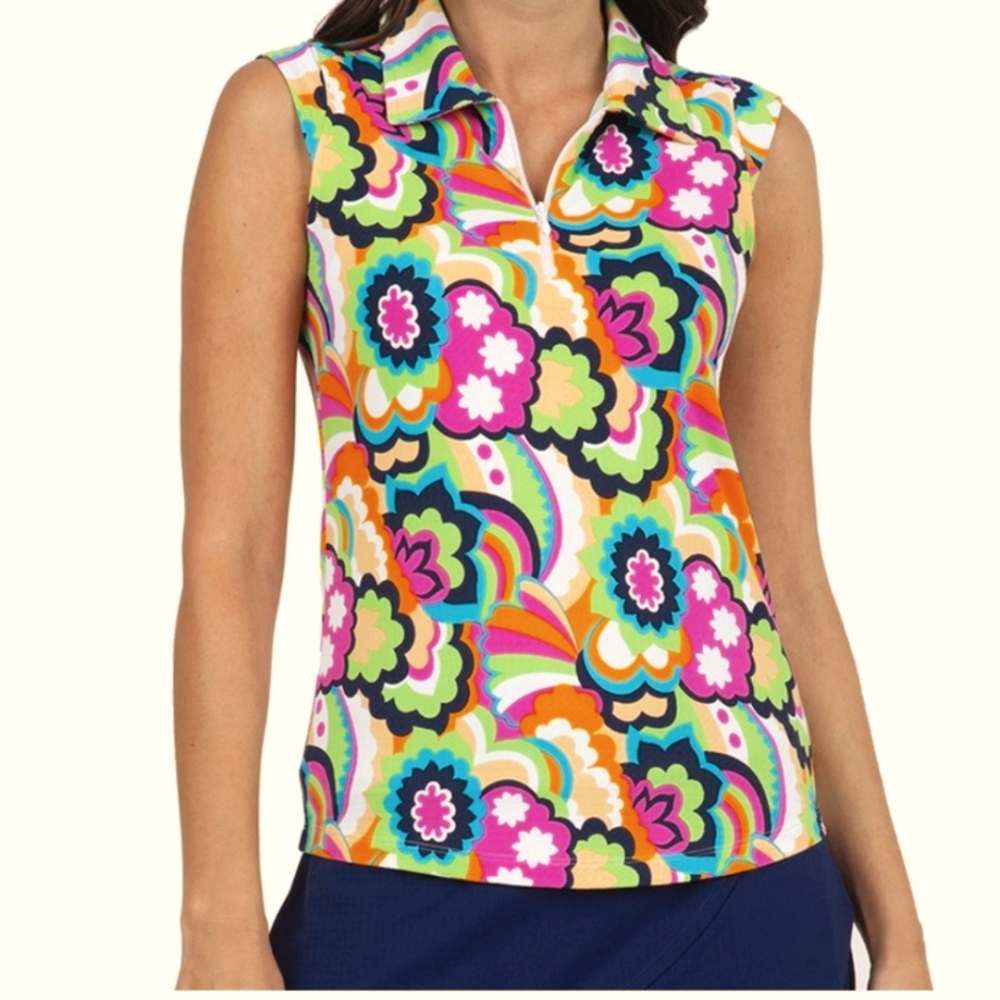 U Ibkul Colorful Sleeveless Top New NT Never Worn Excelent Condition Upf 50